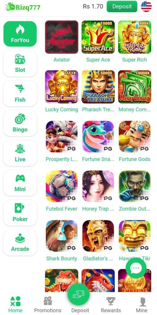 Rizq777 Game App